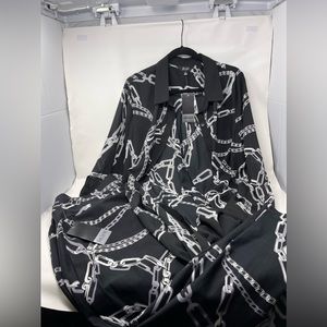 Matching leggings and button up dusted 1X